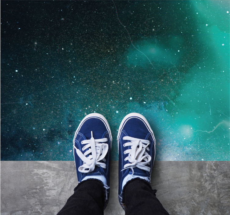 별이있는 비닐 카펫 우주 은하 색상 - TenStickers