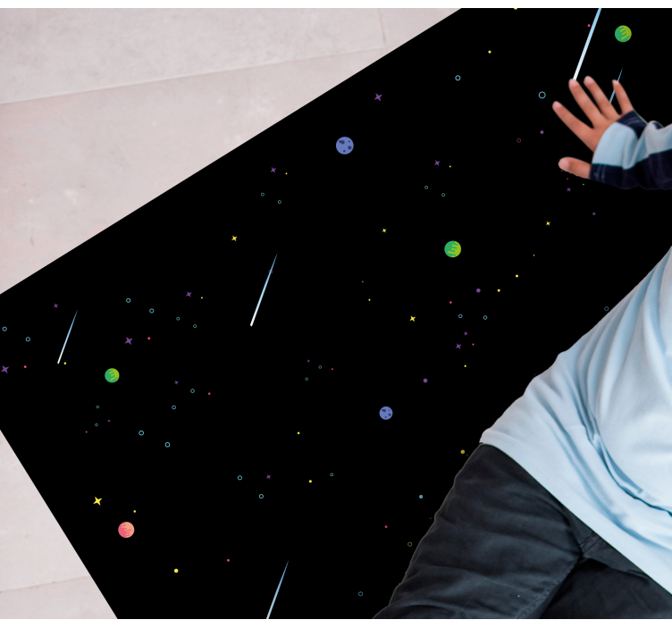 별이있는 비닐 카펫 우주 별빛 하늘 - TenStickers