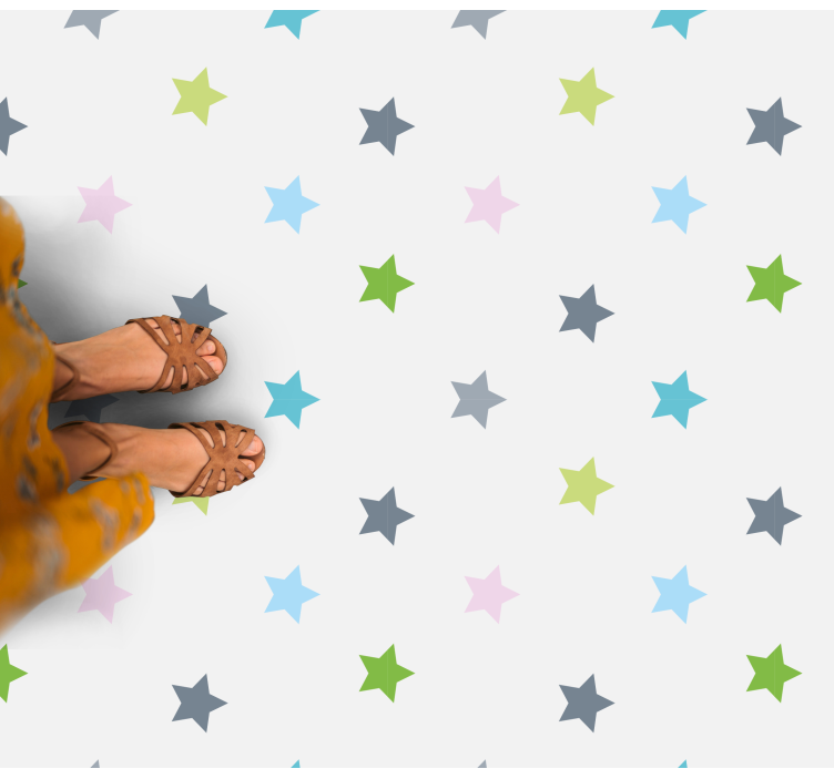 별이있는 비닐 카펫 미니멀리즘 색상 - TenStickers