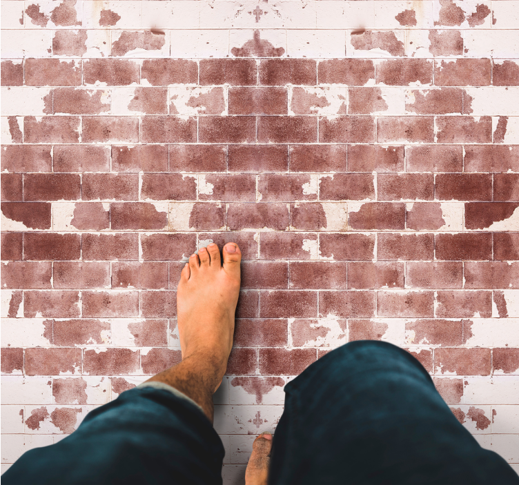 비닐 카펫 스톤 효과 러스틱 벽돌 무늬 - TenStickers