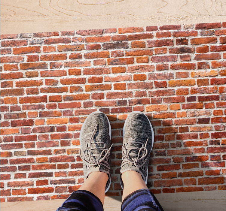 비닐 카펫 스톤 효과 자연스러운 붉은 색상 - TenStickers