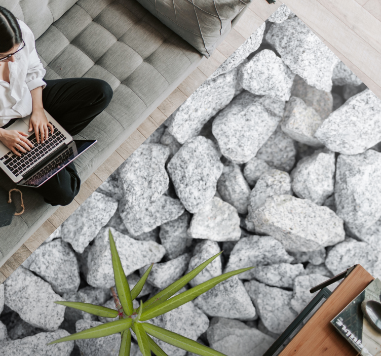 비닐 카펫 스톤 효과 돌 질감 표면 - TenStickers