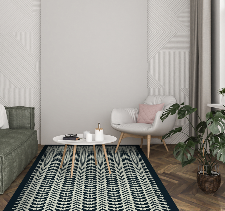 줄무늬 비닐 카펫 쉐브론 복잡함 - TenStickers