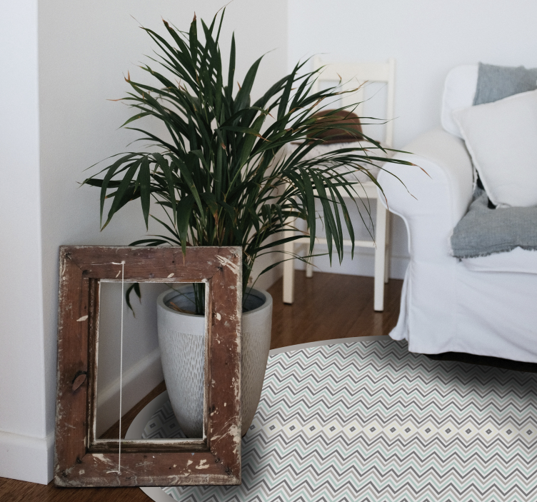 줄무늬 비닐 카펫 쉐브론 패턴 디테일 - TenStickers