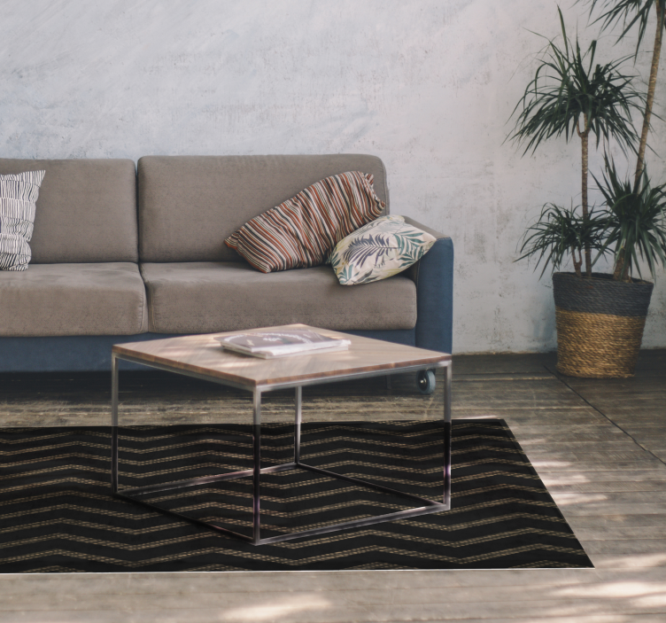 줄무늬 비닐 카펫 쉐브론 스트라이프 패턴 - TenStickers