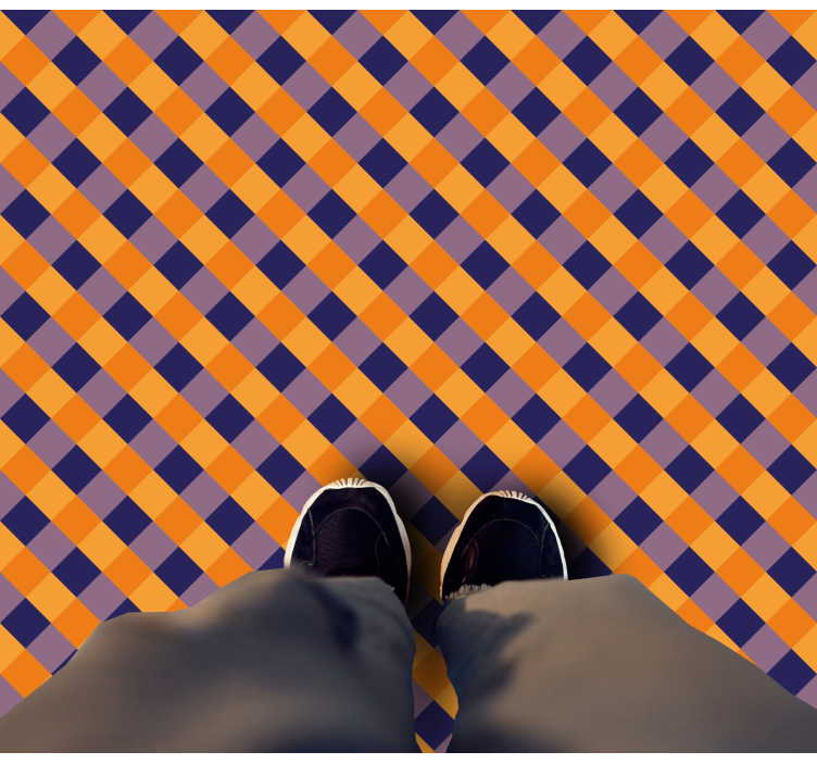 줄무늬 비닐 카펫 대각선 색상 블록 - TenStickers