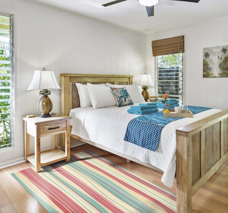 줄무늬 비닐 카펫 스트라이프 컬러웨이 - TenStickers