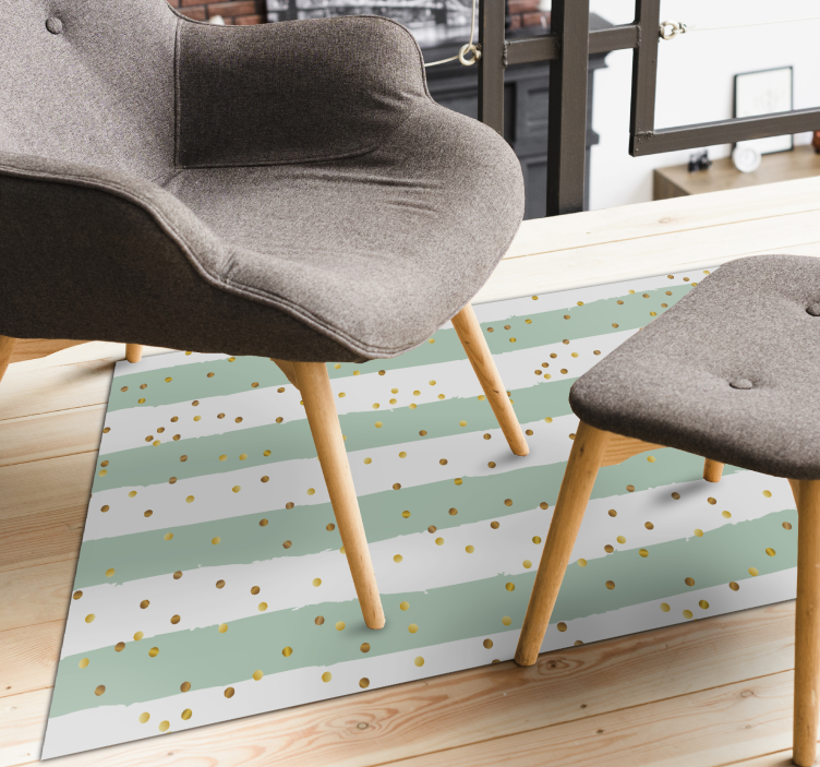 줄무늬 비닐 카펫 줄무늬 물방울 무늬 - TenStickers