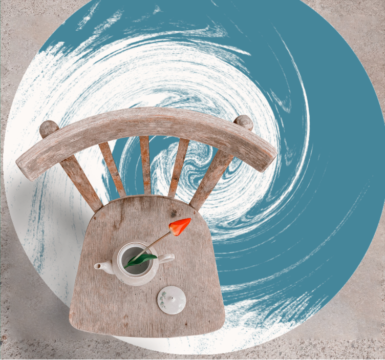 비닐 카펫 게시판 스와릴링 블루 추상적 - TenStickers