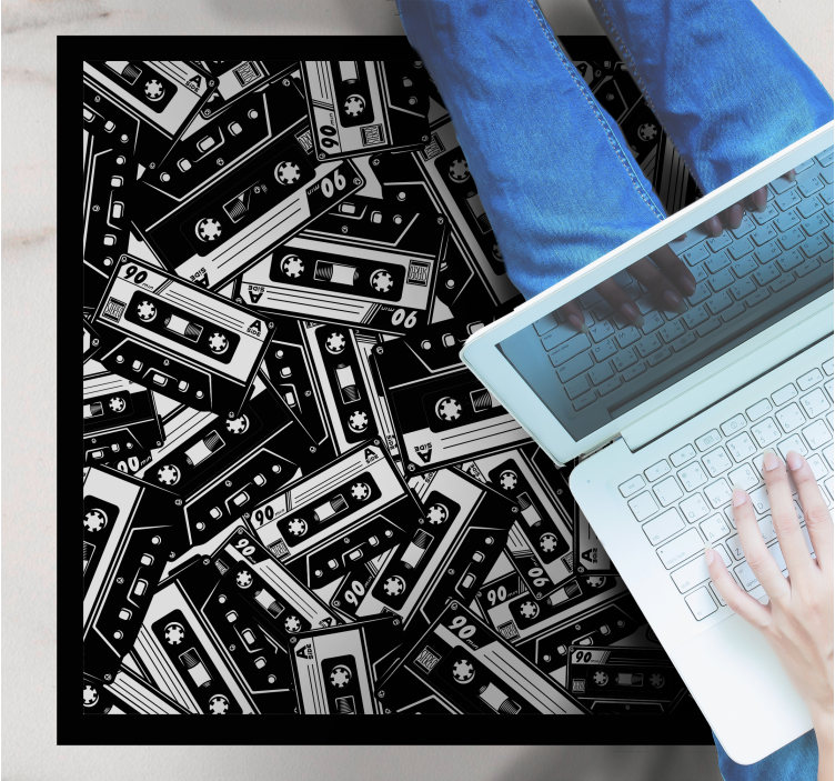 열대 효과 비닐 카펫 카세트 테이프 모티브 - TenStickers