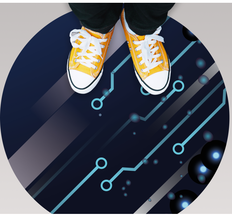 열대 효과 비닐 카펫 회로 기판 패턴 - TenStickers