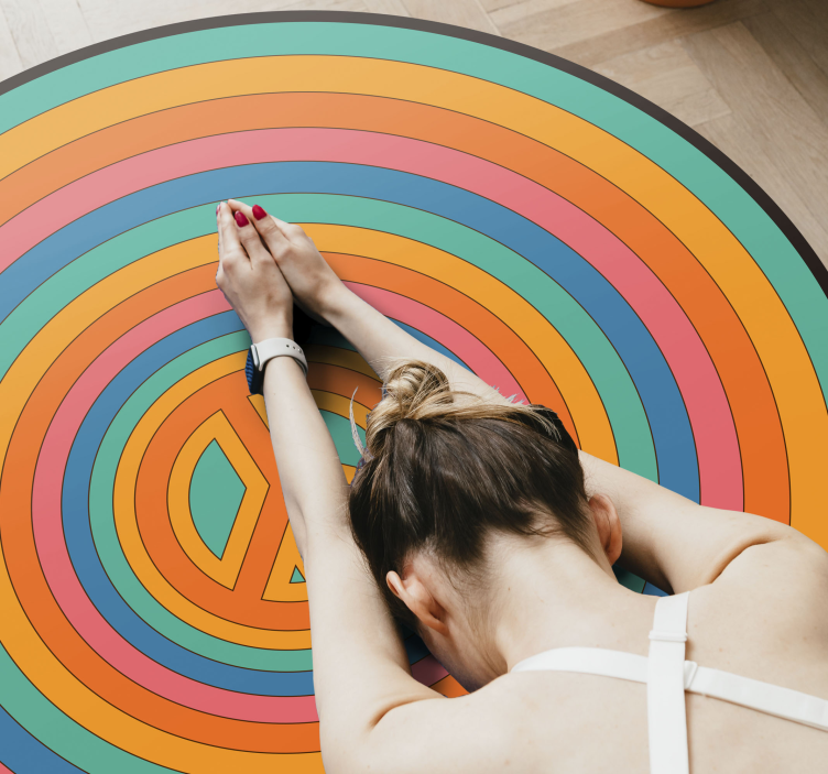 열대 효과 비닐 카펫 다채로운 평화의 상징 - TenStickers