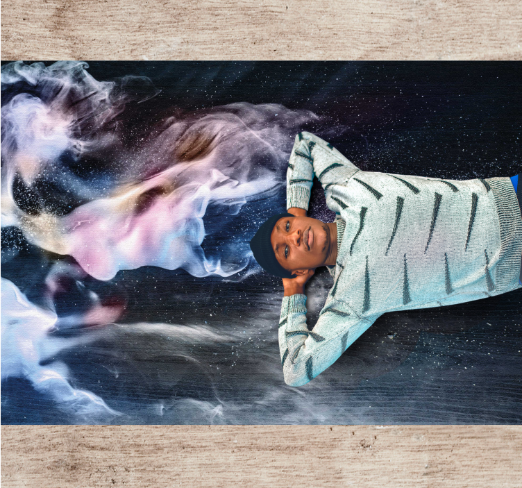 열대 효과 비닐 카펫 우주 연기 소용돌이 - TenStickers