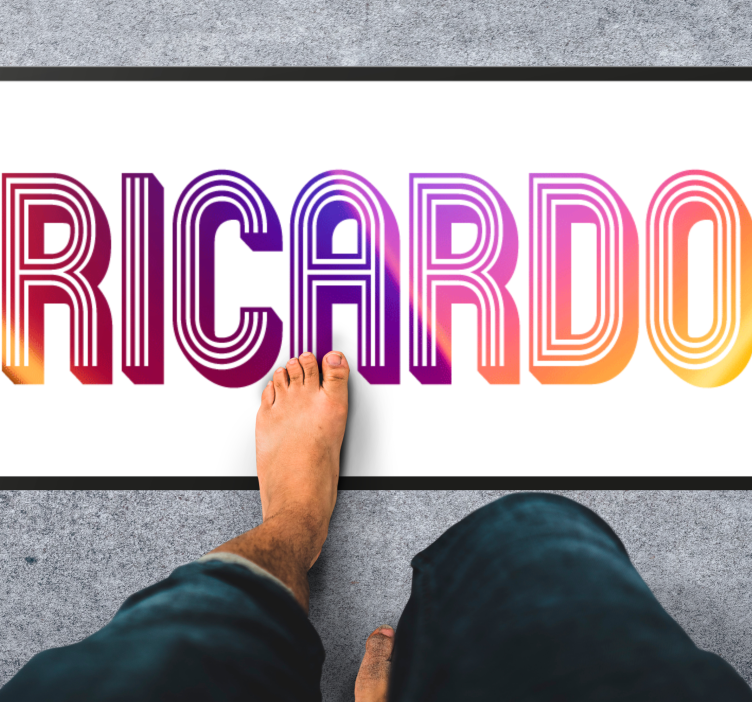 열대 효과 비닐 카펫 맞춤 이름 네온 - TenStickers