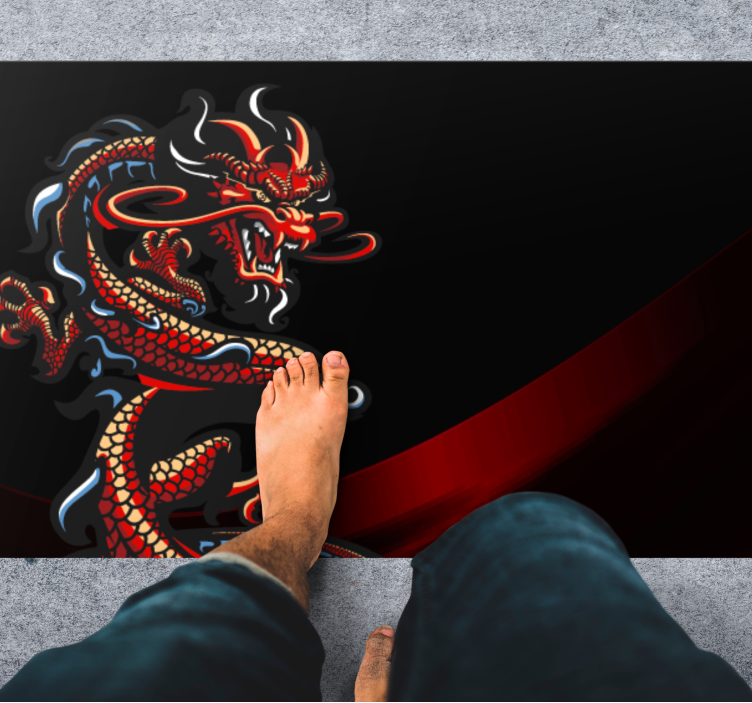 열대 효과 비닐 카펫 드래곤 일러스트 - TenStickers