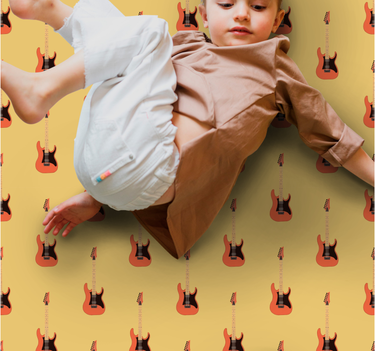 열대 효과 비닐 카펫 일렉트릭 기타 포컬 - TenStickers