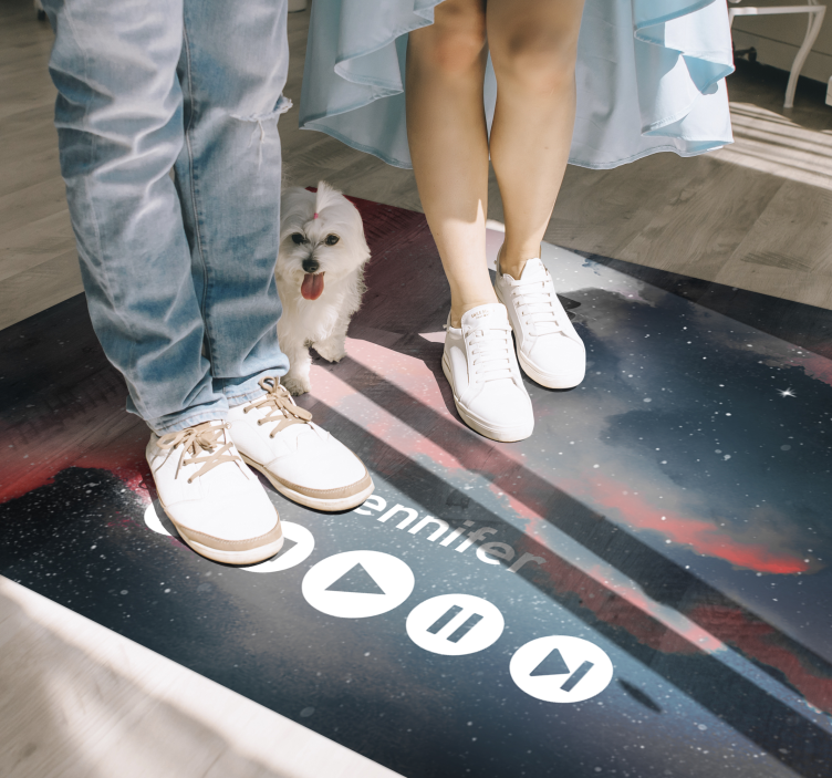 열대 효과 비닐 카펫 우주 맞춤 음악 - TenStickers