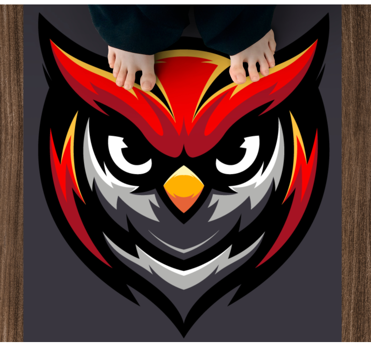 열대 효과 비닐 카펫 올빼미 그래픽 볼드 - TenStickers