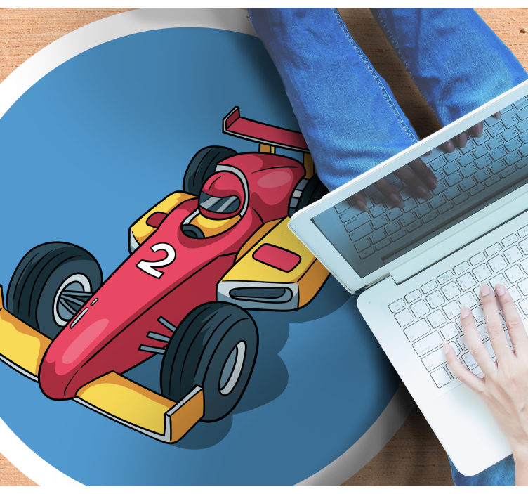 열대 효과 비닐 카펫 레이싱카 미친 듯이 - TenStickers