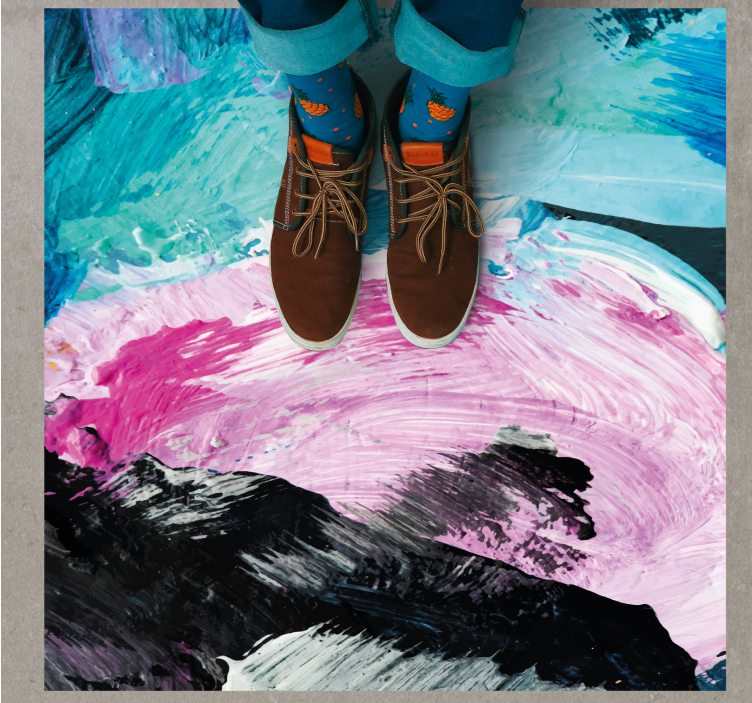 비닐 카펫 기타 텍스처 추상적인 색상 폭발 - TenStickers