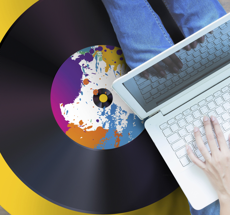 비닐 카펫 정리 추상 스플래시 레코드 - TenStickers