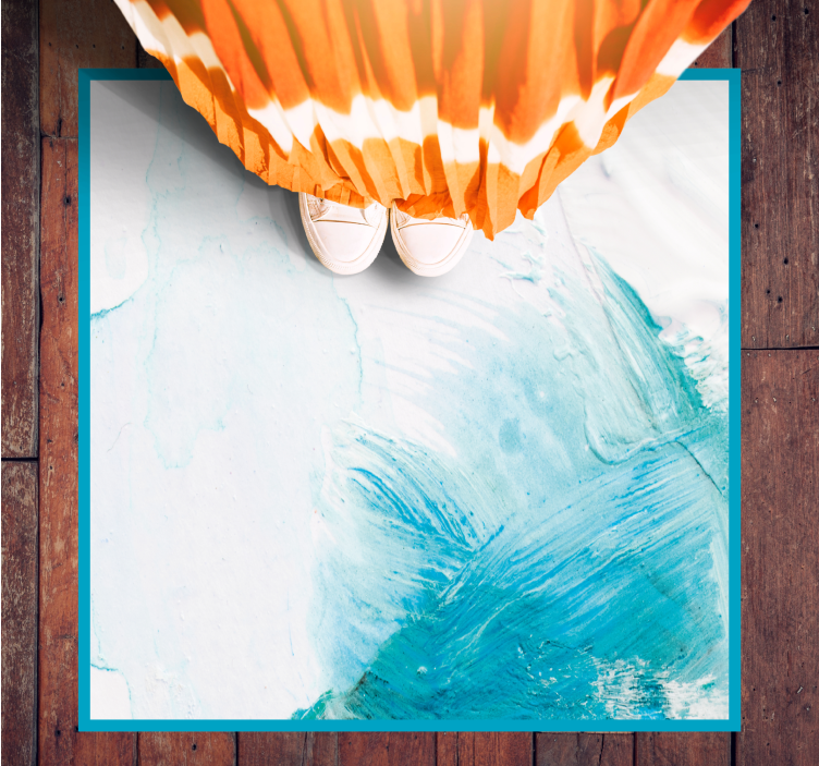 비닐 카펫 기타 텍스처 아쿠아 브러시 스트로크 - TenStickers