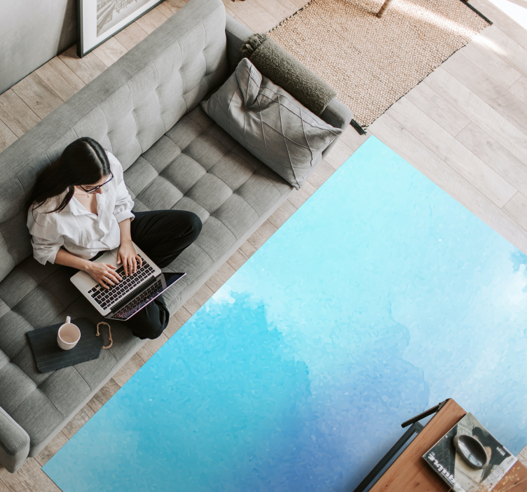 비닐 카펫 정리 아쿠아 옴브레 - TenStickers