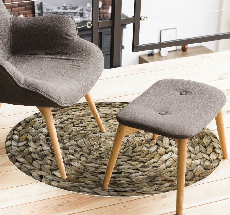 비닐 카펫 정리 원형 직조 - TenStickers