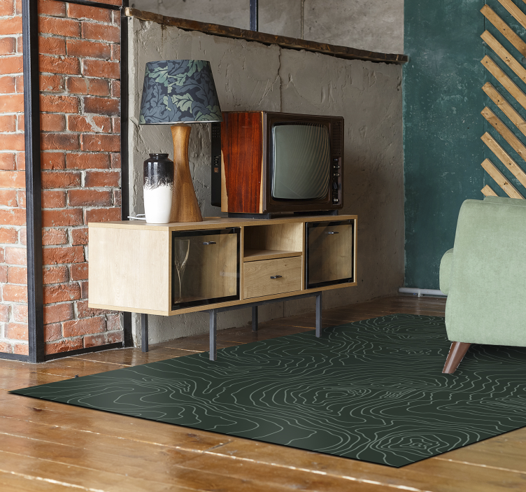 비닐 카펫 정리 등고선 지도 미학 - TenStickers