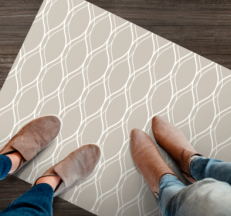 비닐 카펫 정리 곡선 라인 모티프 - TenStickers