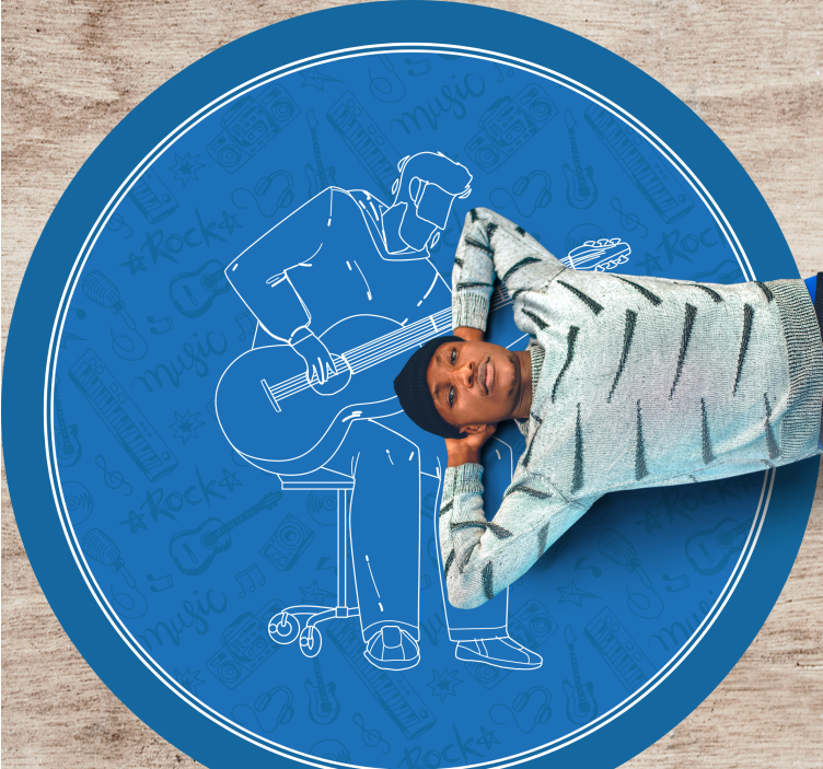 비닐 카펫 정리 음악의 감성 - TenStickers