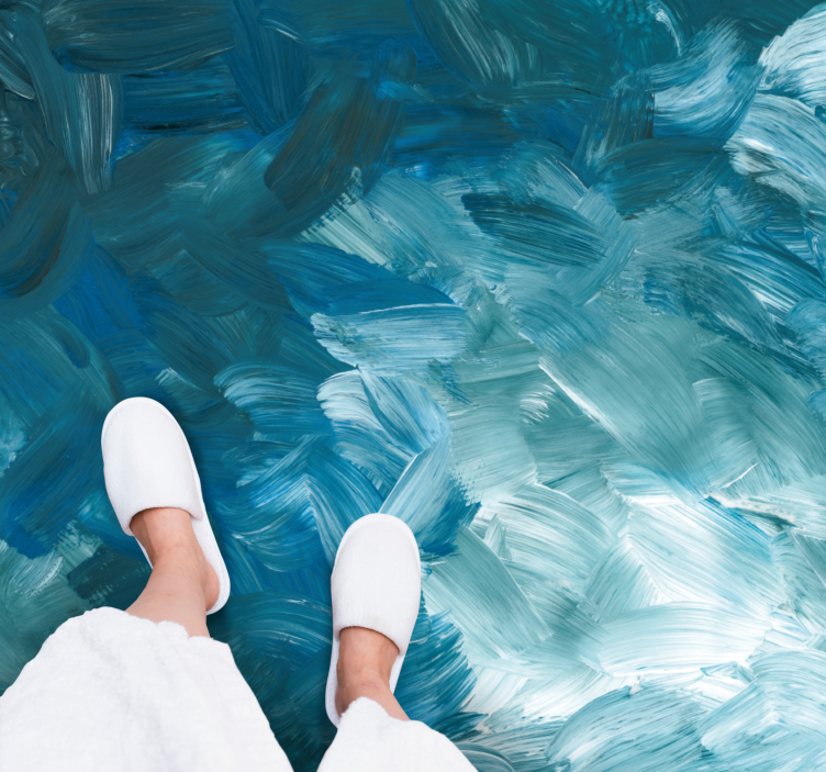 비닐 카펫 기타 텍스처 해양 브러시 스트로크 - TenStickers