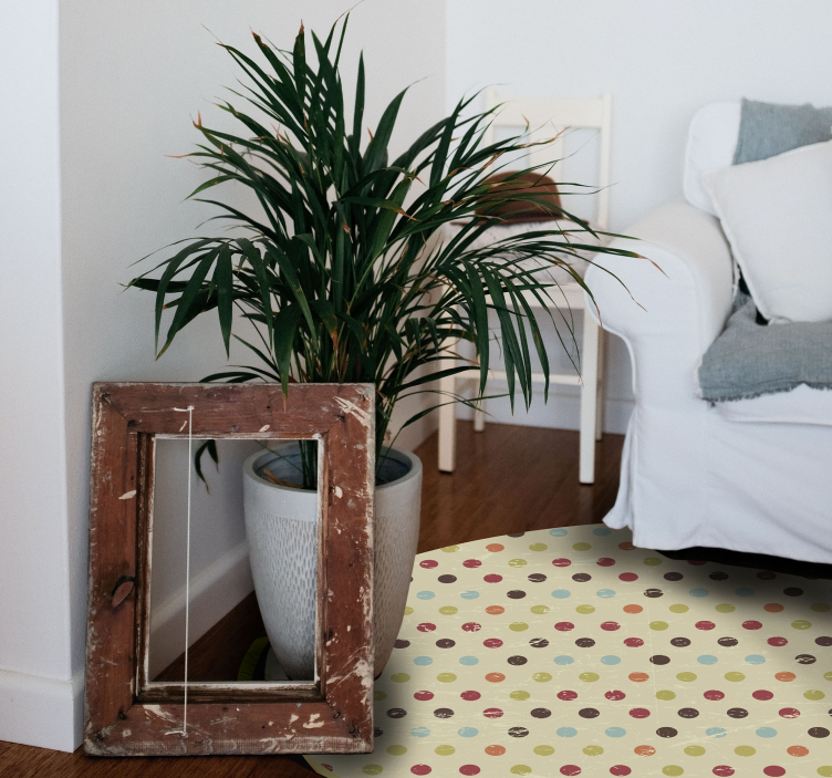 비닐 카펫 정리 폴카 도트 직물 - TenStickers