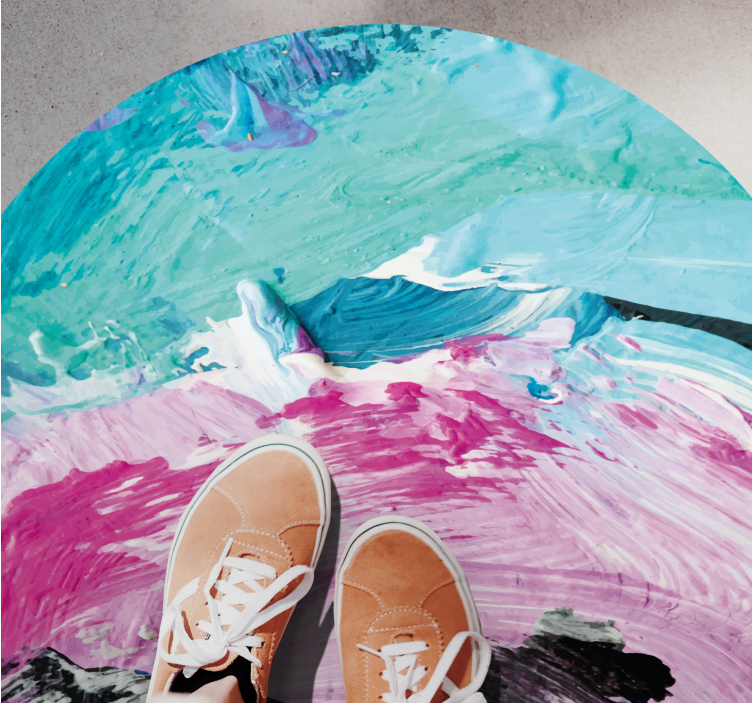 비닐 카펫 기타 텍스처 생동감 넘치는 추상적인 회전 - TenStickers