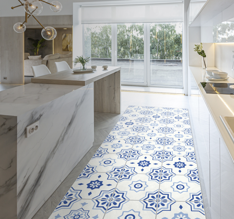 타일 카펫 바닥 러너 현대 깔개 - TenStickers