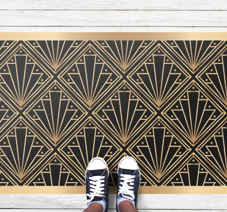 비닐 카펫 타일 효과 아르데코 모티브 - TenStickers