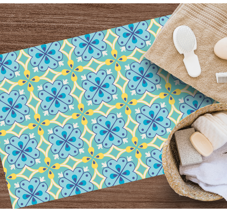 비닐 카펫 타일 효과 꽃피는 요소 - TenStickers