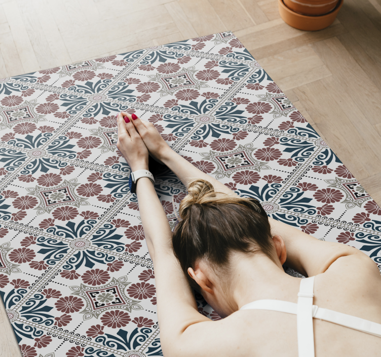 비닐 카펫 타일 효과 식물 배열 - TenStickers