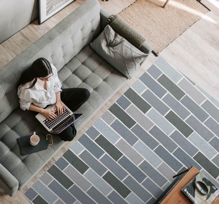 비닐 카펫 기타 텍스처 벽돌 패턴 - TenStickers