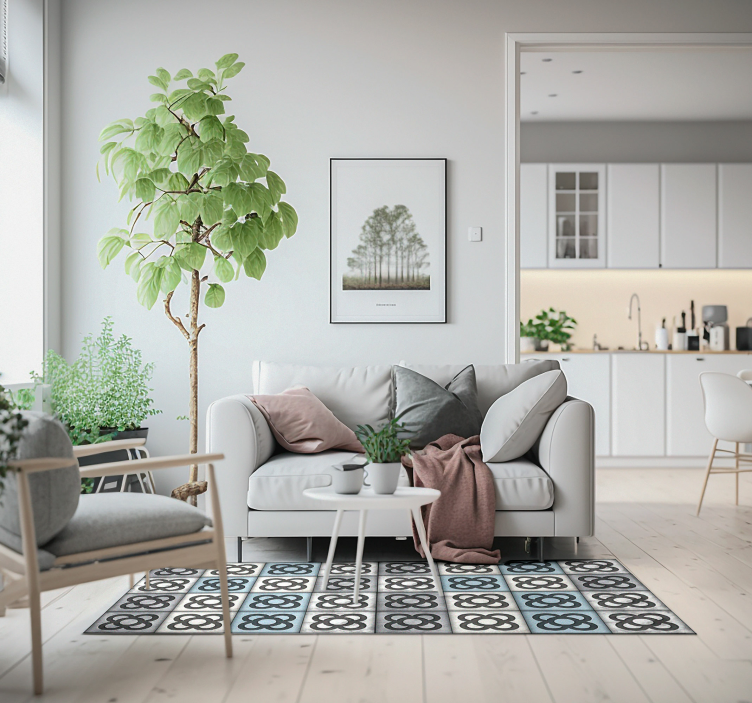 비닐 카펫 타일 효과 장식 타일 패턴 - TenStickers