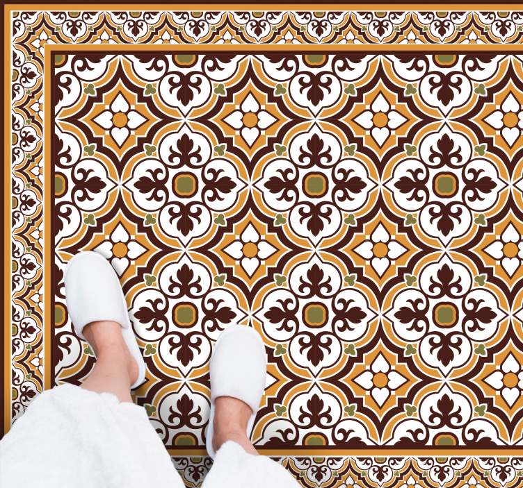 비닐 카펫 타일 효과 정교한 모자이크 배열 - TenStickers