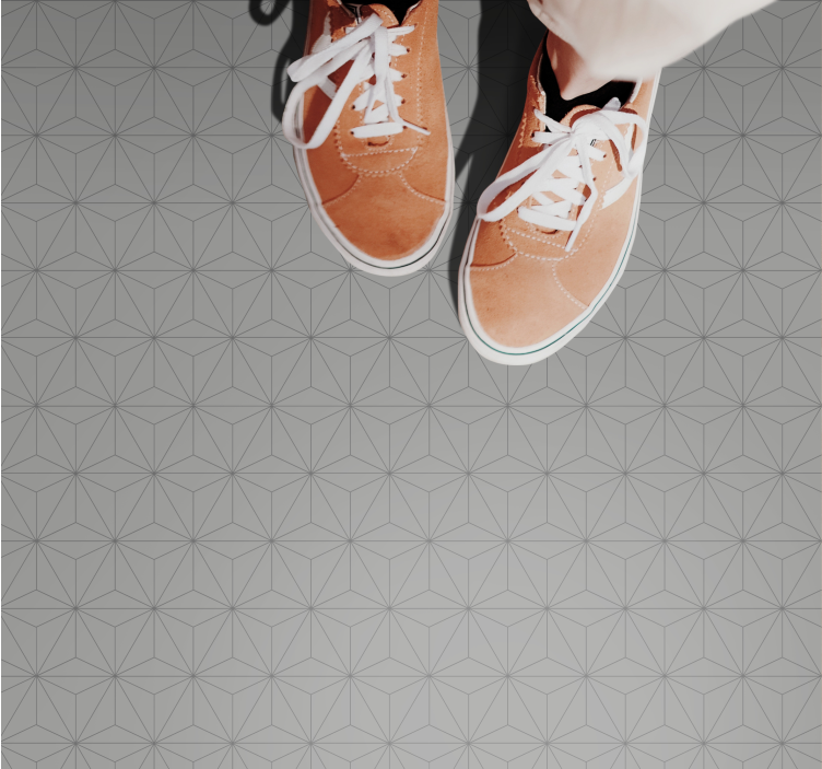 비닐 카펫 타일 효과 기하학적 회색 무늬 - TenStickers