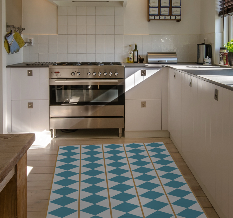 비닐 카펫 타일 효과 기하학적 타일 영감 - TenStickers