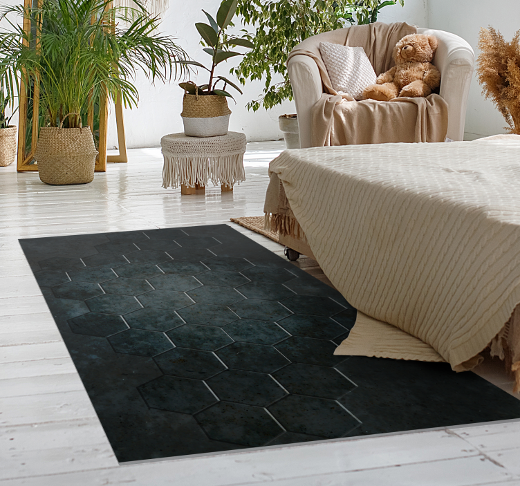 비닐 카펫 타일 효과 육각형 패턴 - TenStickers