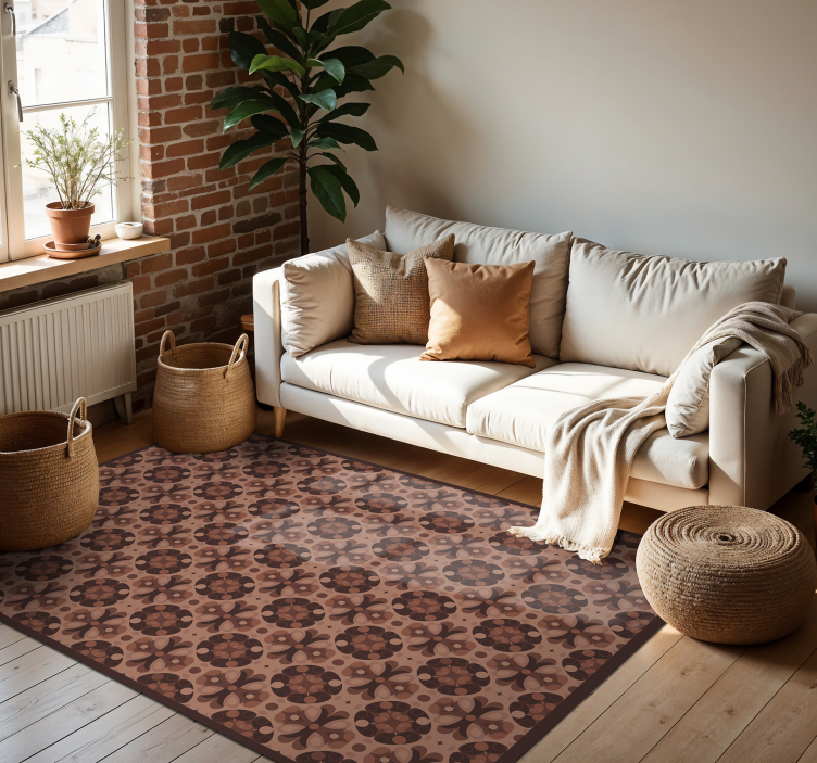 비닐 카펫 타일 효과 mocha mousse - TenStickers