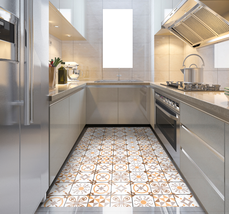 비닐 카펫 타일 효과 무늬가있는 - TenStickers