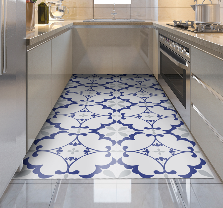 비닐 카펫 타일 효과 화려한 대칭 패턴 - TenStickers