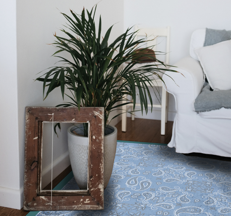 비닐 카펫 타일 효과 페이즐리 타일 패턴 - TenStickers