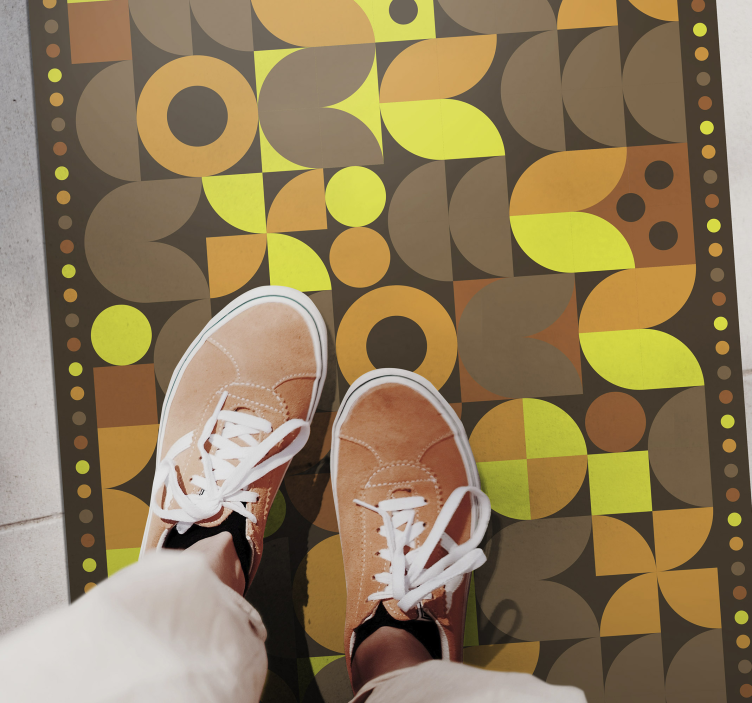 비닐 카펫 타일 효과 복고풍 타일 디자인 - TenStickers