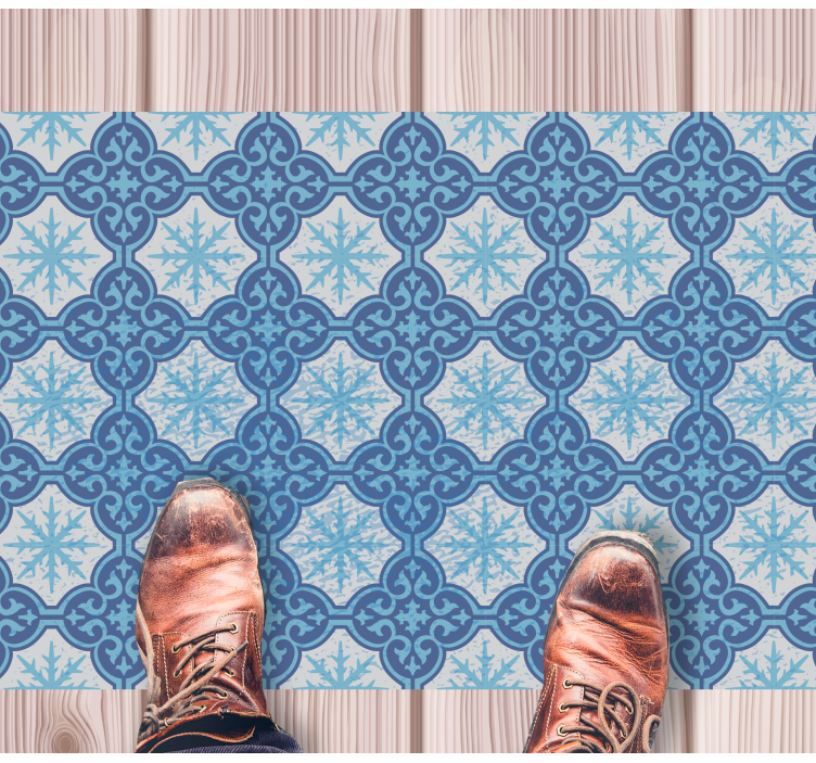 비닐 카펫 타일 효과 눈송이 엠블럼 - TenStickers